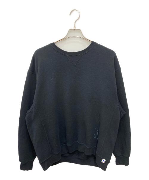 RUSSELL ATHLETIC（ラッセルアスレチック）RUSSELL ATHLETIC (ラッセルアスレチック) 前Vガゼットスウェット ブラック サイズ:XL・EG・TGの古着・服飾アイテム