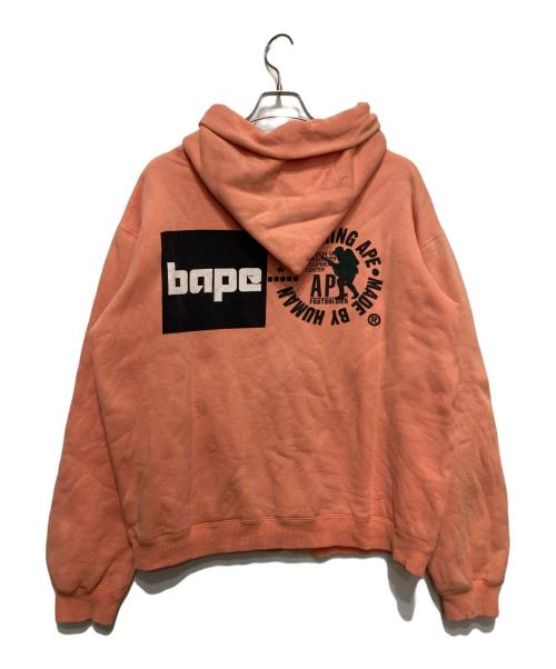 A BATHING APE（ア ベイシング エイプ）A BATHING APE (ア ベイシング エイプ) 90’s 裏サーマルジップパーカー ピンク サイズ:Lの古着・服飾アイテム