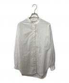 BEARDSLEYビアズリー）の古着「バンドカラーシャツ」｜ホワイト