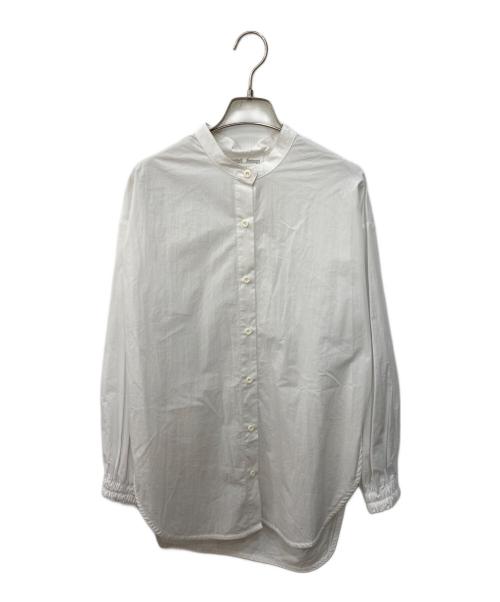 BEARDSLEY（ビアズリー）BEARDSLEY (ビアズリー) バンドカラーシャツ ホワイト サイズ:FREEの古着・服飾アイテム