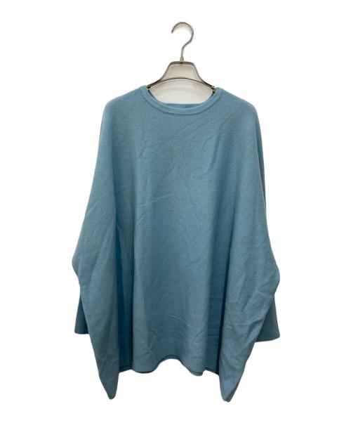 BEARDSLEY（ビアズリー）BEARDSLEY (ビアズリー) ビッグショートクルーネックニット ブルー サイズ:Fの古着・服飾アイテム