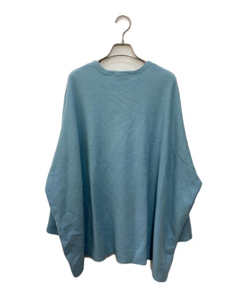 BEARDSLEY（ビアズリー）BEARDSLEY (ビアズリー) ビッグショートクルーネックニット ブルー サイズ:Fの古着・服飾アイテム