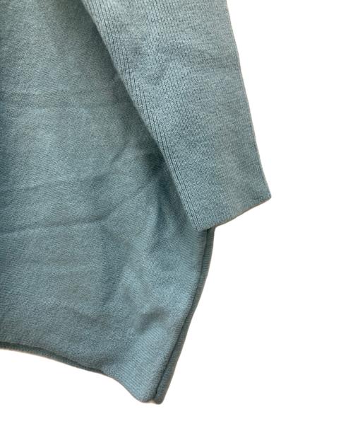 BEARDSLEY（ビアズリー）BEARDSLEY (ビアズリー) ビッグショートクルーネックニット ブルー サイズ:Fの古着・服飾アイテム