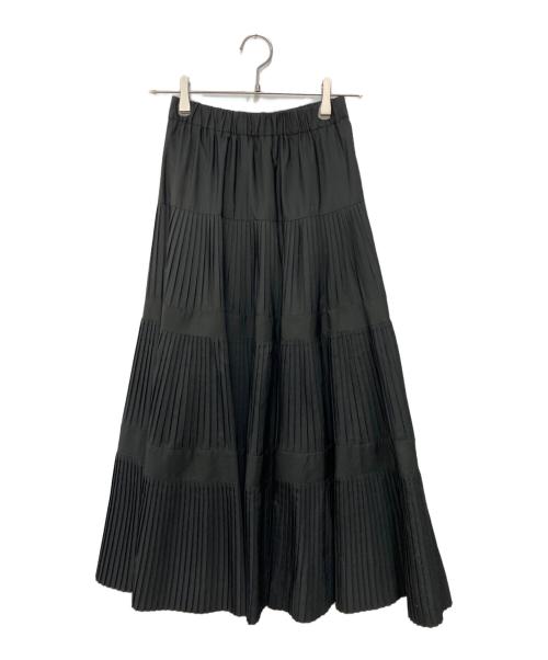BEARDSLEY（ビアズリー）BEARDSLEY (ビアズリー) プリーツティアードスカート ブラック サイズ:FREEの古着・服飾アイテム