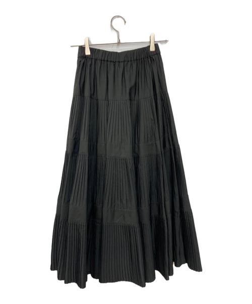 BEARDSLEY（ビアズリー）BEARDSLEY (ビアズリー) プリーツティアードスカート ブラック サイズ:FREEの古着・服飾アイテム