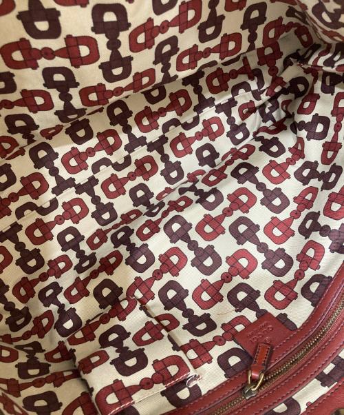 GUCCI（グッチ）GUCCI (グッチ) スタッズ付きトートバッグ レッドの古着・服飾アイテム