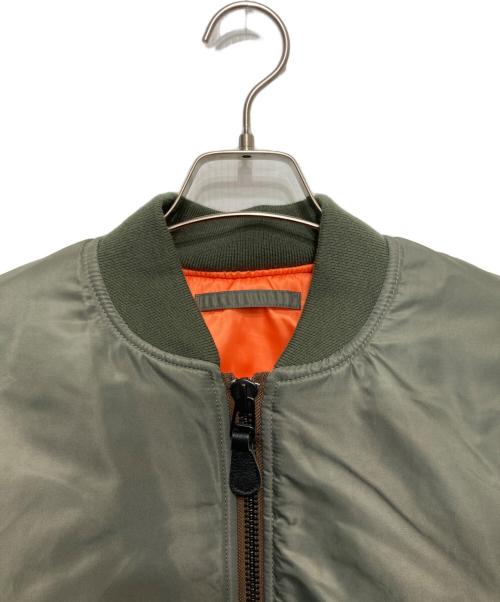 HOUSTON（ヒューストン）HOUSTON (ヒューストン) MA-1 FLIGHT JACKET グリーン サイズ:Lの古着・服飾アイテム
