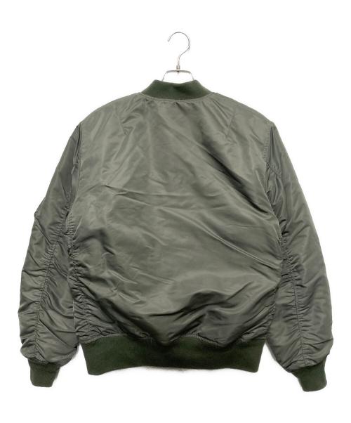 HOUSTON（ヒューストン）HOUSTON (ヒューストン) MA-1 FLIGHT JACKET グリーン サイズ:Lの古着・服飾アイテム
