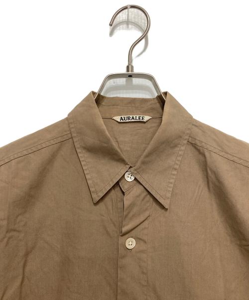 AURALEE（オーラリー）AURALEE (オーラリー) WASHD FINX TWILL HALF SLEEVED BIG SHIRTS ベージュ サイズ:3の古着・服飾アイテム