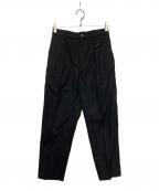 MARKAWAREマーカウェア）の古着「PLEATED FRONT PEGTOP パンツ」｜ブラック