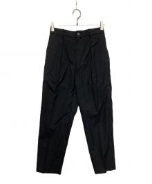MARKAWARE（マーカウェア）の古着「PLEATED FRONT PEGTOP パンツ」｜ブラック