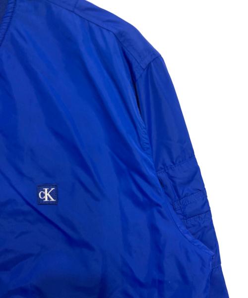 Calvin Klein Jeans（カルバンクラインジーンズ）Calvin Klein Jeans (カルバンクラインジーンズ) ジップアアップナイロンジャケット ブルー サイズ:Lの古着・服飾アイテム