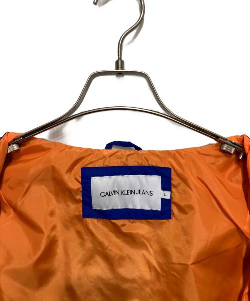Calvin Klein Jeans（カルバンクラインジーンズ）Calvin Klein Jeans (カルバンクラインジーンズ) ジップアアップナイロンジャケット ブルー サイズ:Lの古着・服飾アイテム