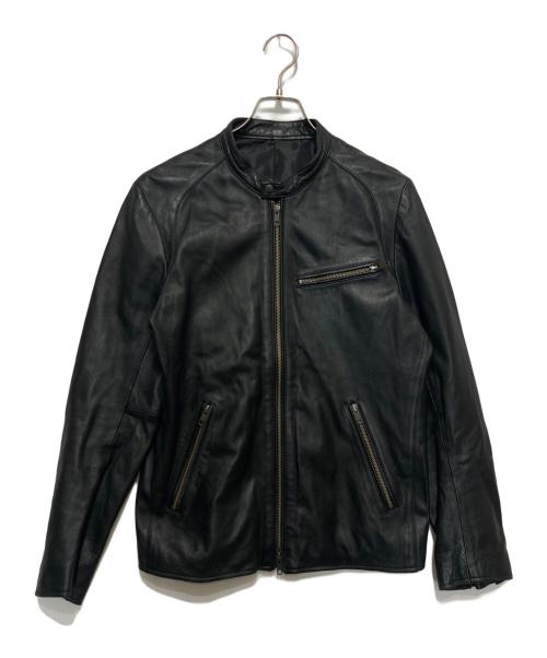 THE SHOP TK（ザショップティーケー）THE SHOP TK (ザショップティーケー) シープレザーシングルライダースジャケット ブラック サイズ:Mの古着・服飾アイテム