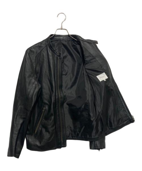 THE SHOP TK（ザショップティーケー）THE SHOP TK (ザショップティーケー) シープレザーシングルライダースジャケット ブラック サイズ:Mの古着・服飾アイテム