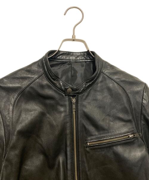 THE SHOP TK（ザショップティーケー）THE SHOP TK (ザショップティーケー) シープレザーシングルライダースジャケット ブラック サイズ:Mの古着・服飾アイテム