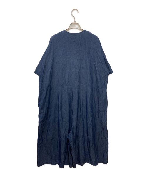 mizuiro-ind（ミズイロインド）mizuiro-ind (ミズイロインド) crew neck all in one インディゴ サイズ:FREEの古着・服飾アイテム