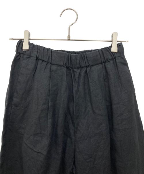 KAGURE（カグレ）kagure (カグレ) リネンイージートラウザー ブラック サイズ:FREEの古着・服飾アイテム