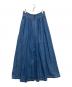LOISIR（ロワズィール）の古着「ライトオンデニムギャザーフレアデザインスカート」｜ブルー