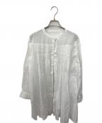 KAGUREカグレ）の古着「ピンタックチュニックブラウス」｜ホワイト