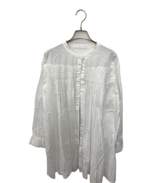 KAGURE（カグレ）kagure (カグレ) ピンタックチュニックブラウス ホワイト サイズ:FREEの古着・服飾アイテム