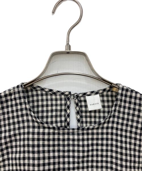 KAGURE（カグレ）kagure (カグレ) コットンリネンフレアブラウス ブラック サイズ:FREEの古着・服飾アイテム