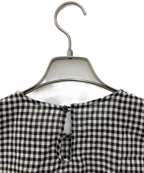 KAGURE（カグレ）kagure (カグレ) コットンリネンフレアブラウス ブラック サイズ:FREEの古着・服飾アイテム