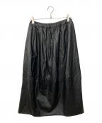 TOMORROW LANDトゥモローランド）の古着「フェイクレザースカート」｜ブラック