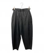 TOMORROW LANDトゥモローランド）の古着「フェイクレザーパンツ」｜ブラック