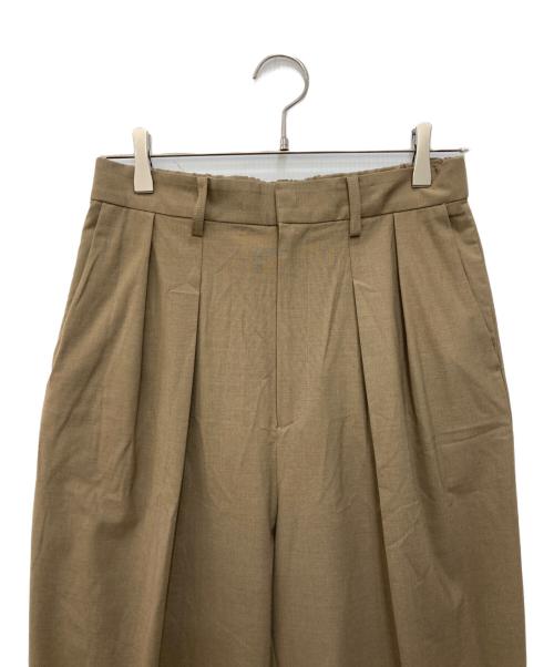 journal standard luxe（ジャーナルスタンダード ラックス）JOURNAL STANDARD LUXE (ジャーナルスタンダード ラックス) TRストレッチ タックパンツ ブラウン サイズ:Ｓの古着・服飾アイテム