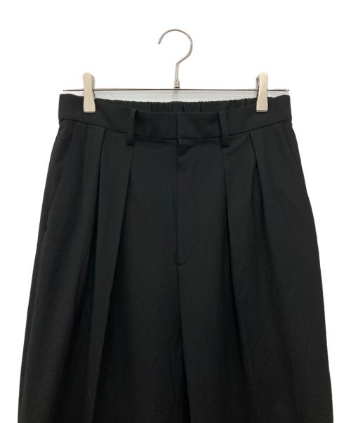 journal standard luxe（ジャーナルスタンダード ラックス）JOURNAL STANDARD LUXE (ジャーナルスタンダード ラックス) TRストレッチ タックパンツ ブラック サイズ:Ｓの古着・服飾アイテム