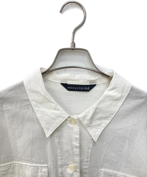 mizuiro-ind（ミズイロインド）mizuiro-ind (ミズイロインド) シアーミリタリーシャツ ホワイト サイズ:Mの古着・服飾アイテム