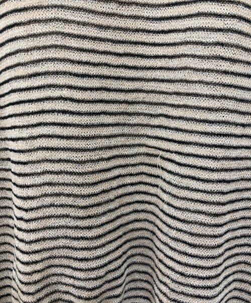 6(ROKU) BEAUTY&YOUTH（ロク ビューティーアンドユース）6(ROKU) BEAUTY&YOUTH (ロク ビューティーアンドユース) シアーボーダークルーネックプルオーバー ベージュ×ブラック サイズ:表記無しの古着・服飾アイテム