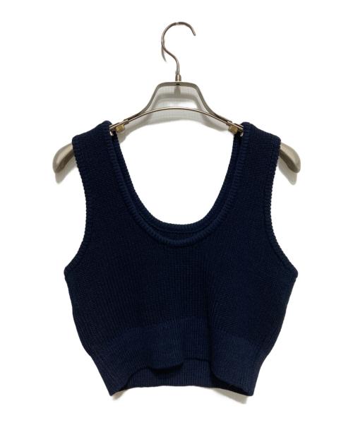 CLANE（クラネ）CLANE (クラネ) BUSTIER SET KNIT CARDIGAN  ビスチェセット ネイビー サイズ:1の古着・服飾アイテム