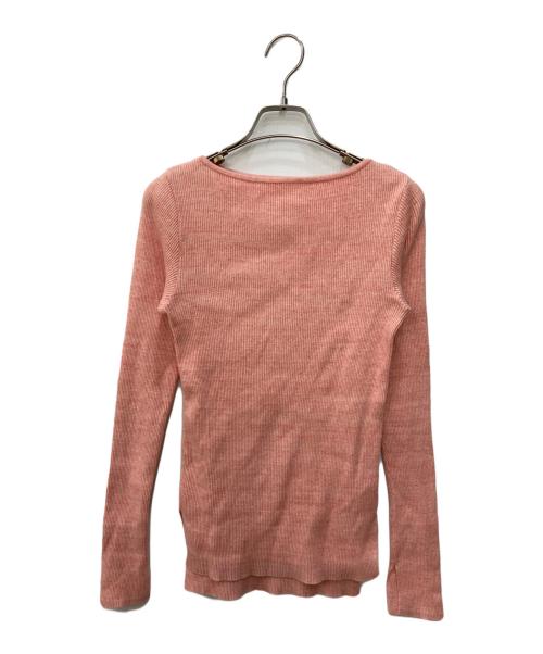 AURALEE（オーラリー）AURALEE (オーラリー) Ron Herman (ロンハーマン) 別注ボートネックリブニット ピンクの古着・服飾アイテム