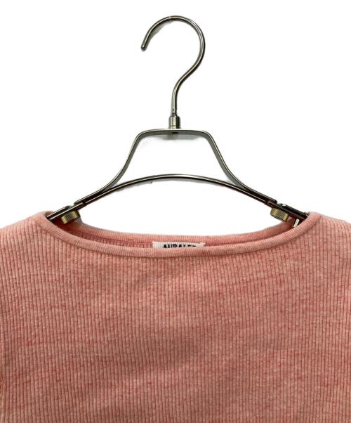 AURALEE（オーラリー）AURALEE (オーラリー) Ron Herman (ロンハーマン) 別注ボートネックリブニット ピンクの古着・服飾アイテム
