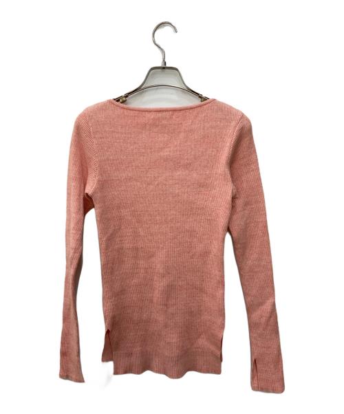 AURALEE（オーラリー）AURALEE (オーラリー) Ron Herman (ロンハーマン) 別注ボートネックリブニット ピンクの古着・服飾アイテム