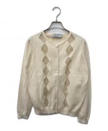 JOHN SMEDLEY（ジョンスメドレー）の古着「アーガイルカーディガン」｜ベージュ