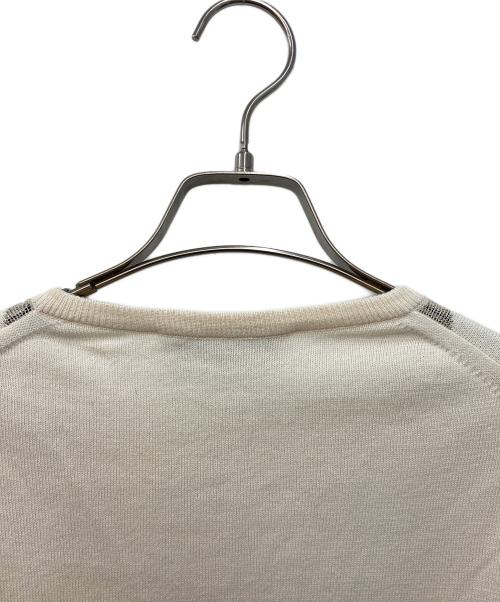 JOHN SMEDLEY（ジョンスメドレー）JOHN SMEDLEY (ジョンスメドレー) アーガイルカーディガン ベージュ サイズ:FREEの古着・服飾アイテム