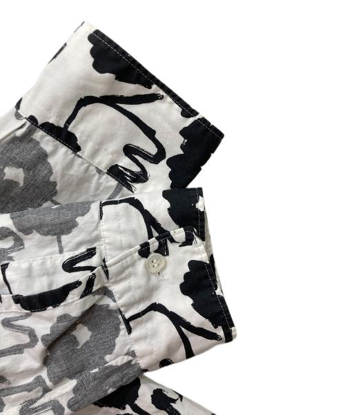 COMME des GARCONS HOMME DEUX（コムデギャルソン オム ドゥ）COMME des GARCONS HOMME DEUX (コムデギャルソン オム ドゥ) 総柄シャツ ホワイト×ブラック サイズ:Mの古着・服飾アイテム