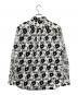 COMME des GARCONS HOMME DEUX (コムデギャルソン オム ドゥ) 総柄シャツ ホワイト×ブラック サイズ:M：7000円