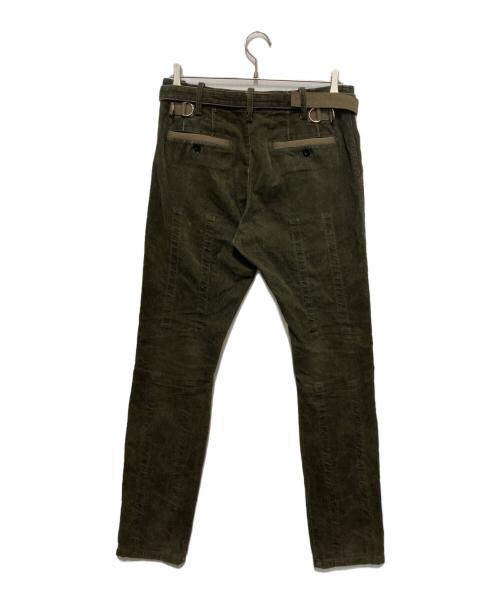 sacai（サカイ）sacai (サカイ) apron front couduroy trousers グリーン サイズ:1の古着・服飾アイテム