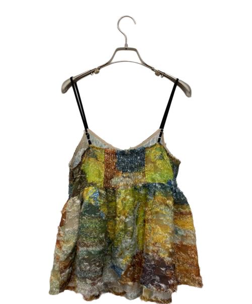 Ameri（アメリ）AMERI (アメリ) MEDI RACHEL FLUFFY ART CAMISOLE ベージュ サイズ:Mの古着・服飾アイテム