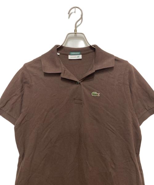 LACOSTE（ラコステ）LACOSTE (ラコステ) 鹿の子マキシワンピース ブラウン サイズ:SIZE Sの古着・服飾アイテム