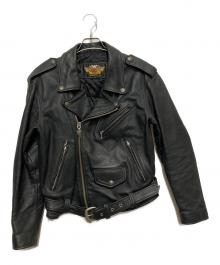 HARLEY-DAVIDSON（ハーレーダビッドソン）の古着「ダブルライダースジャケット」｜ブラック