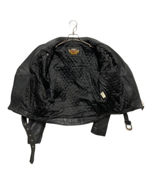 HARLEY-DAVIDSON（ハーレーダビッドソン）HARLEY-DAVIDSON (ハーレーダビッドソン) ダブルライダースジャケット ブラック サイズ:Mの古着・服飾アイテム