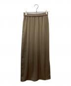 Spick and Spanスピック＆スパン）の古着「サテンイージースカート」｜ブラウン
