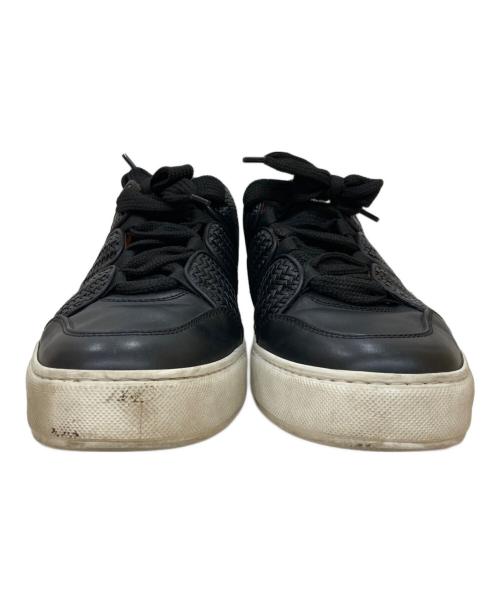 ERMENEGILDO ZEGNA（エルメネジルド・ゼニア）Ermenegildo Zegna (エルメネジルド・ゼニア) ペッレテスータ スニーカー ブラック サイズ:9の古着・服飾アイテム