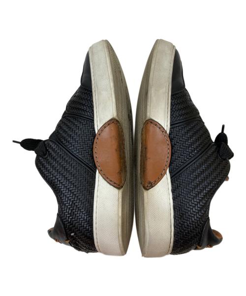 ERMENEGILDO ZEGNA（エルメネジルド・ゼニア）Ermenegildo Zegna (エルメネジルド・ゼニア) ペッレテスータ スニーカー ブラック サイズ:9の古着・服飾アイテム