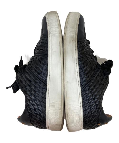 ERMENEGILDO ZEGNA（エルメネジルド・ゼニア）Ermenegildo Zegna (エルメネジルド・ゼニア) ペッレテスータ スニーカー ブラック サイズ:9の古着・服飾アイテム